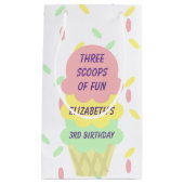 Petit Sac Cadeau Crème de glace 3e anniversaire (Devant)