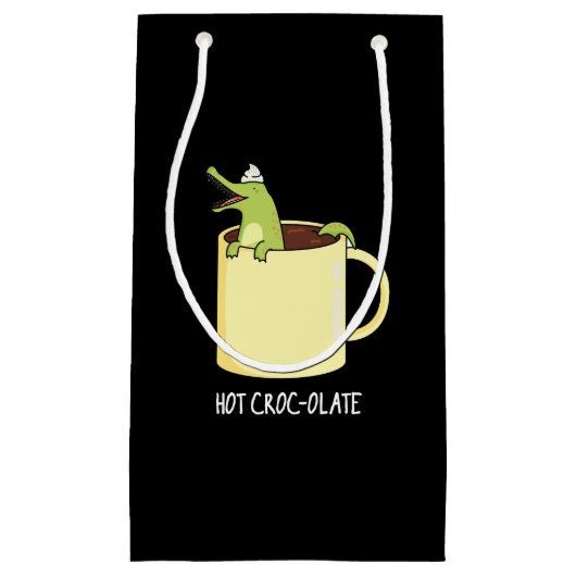 Petit Sac Cadeau Crocodile chaud Funny Crocodile Pun Dark BG (Devant)