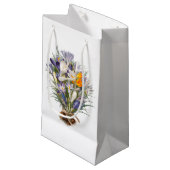 Petit Sac Cadeau Crocus Spring Flower Botanique Floral Art (Devant Angle)