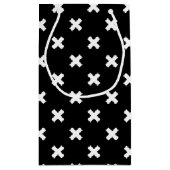 Petit Sac Cadeau Croix blanche sur le noir (Dos)