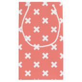 Petit Sac Cadeau Croix blanche sur pêche (Dos)