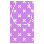 Petit Sac Cadeau Croix blanches sur lilas (Dos)