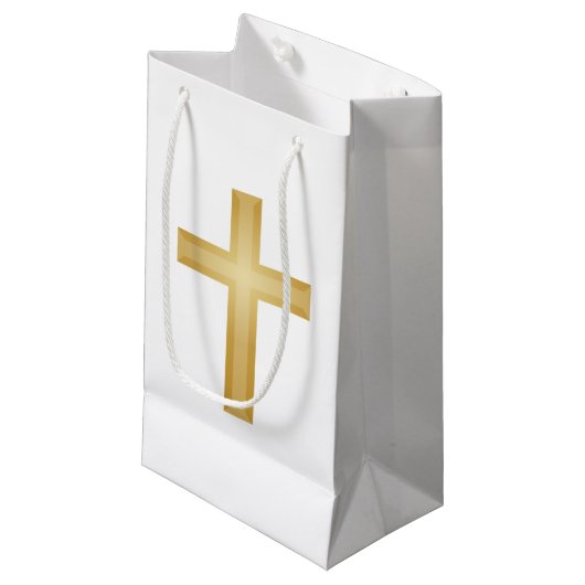 Petit Sac Cadeau Croix d'or (Devant Angle)
