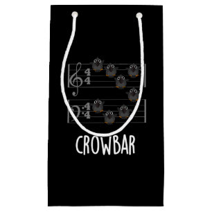 Petit Sac Cadeau Crow Bar Musique amusante Bird Pun Dark BG
