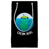 Petit Sac Cadeau Cucum-berg Funny Concomber Pun Dark BG (Devant)