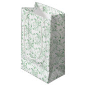Petit Sac Cadeau Cucumer art vert et blanc (Devant Angle)