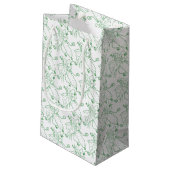 Petit Sac Cadeau Cucumer art vert et blanc (Dos Angle)