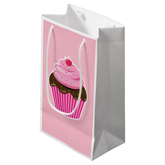 Petit Sac Cadeau Cupcake (Devant Angle)