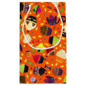 Petit Sac Cadeau Cupcakes Chat éffrayant Halloween Kitty Cat (Dos)