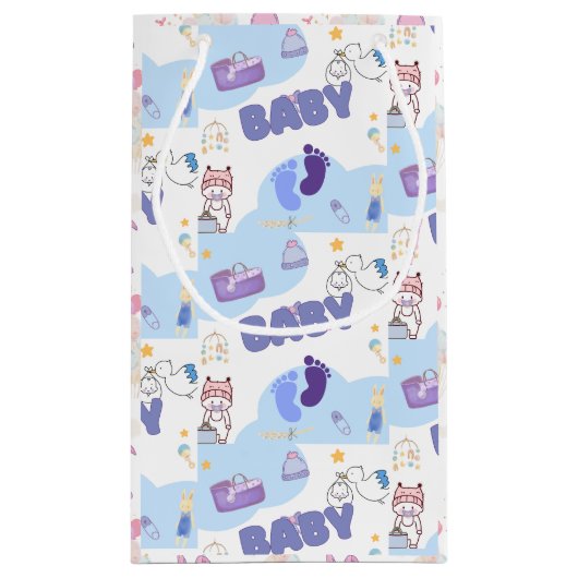 Petit Sac Cadeau Cute Baby Shower Gift Bag (Dos)