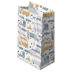 Petit Sac Cadeau Cute Cars in Traffic Pattern