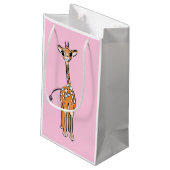 Petit Sac Cadeau Cute Giraffe drawing, safari animals (Dos Angle)