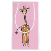 Petit Sac Cadeau Cute Giraffe drawing, safari animals (Devant)