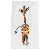 Petit Sac Cadeau Cute Giraffe drawing, safari animals (Devant)
