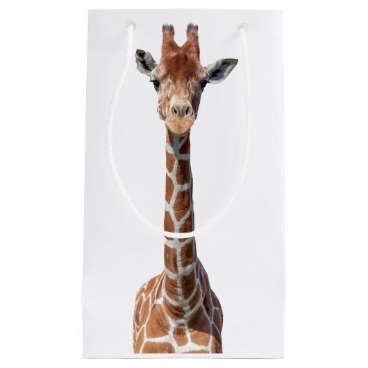 Petit Sac Cadeau Cute giraffe face (Devant)