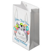 Petit Sac Cadeau Cute Grey Kawaii Hamster (Devant Angle)