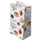 Petit Sac Cadeau Cute Hannukah Patterned (Dos Angle)