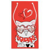 Petit Sac Cadeau Cute Kitty Heart (Dos)