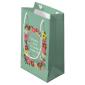 Petit Sac Cadeau Cute lapin lapin lapin Floral wreath Pâques (Devant Angle)