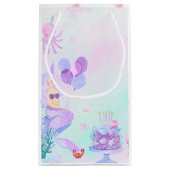 Petit Sac Cadeau Cute Mermaid Birthday Party (Dos)