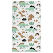 Petit Sac Cadeau Cute Mint Green Dinosaur Motif (Devant)