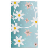 Petit Sac Cadeau Cute Modern Daisy Fleur de lys Rustique transparen (Dos)