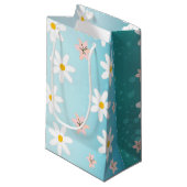 Petit Sac Cadeau Cute Modern Daisy Fleur de lys Rustique transparen (Devant Angle)