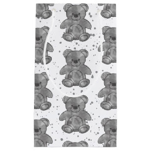 Petit Sac Cadeau Cute ours en peluche noir et blanc Personnalisé