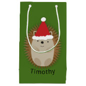 Petit Sac Cadeau Cute Père Noël Hedgehog (Devant)