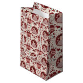 Petit Sac Cadeau Cute Red Father Son Heart Pattern (Devant Angle)