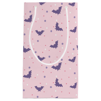 Petit Sac Cadeau Cute rose Halloween chauve Motif avec Pois