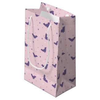 Petit Sac Cadeau Cute rose Halloween chauve Motif avec Pois