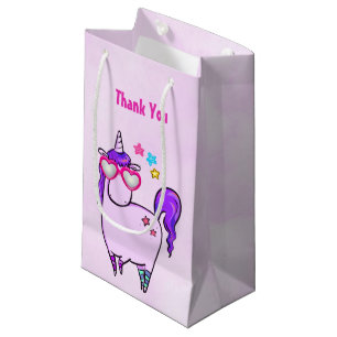 Petit Sac Cadeau Cute Unicorne dans le Merci de lunettes en forme d