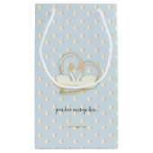 Petit Sac Cadeau Cygnes de coeur doré, amour doux (Dos)