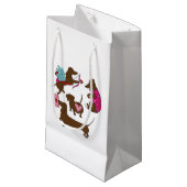 PETIT SAC CADEAU DACHSHUNDS CUPID  (Devant Angle)