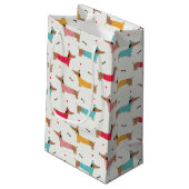 Petit Sac Cadeau Dachshunds en Sweaters Motif de vacances (Dos Angle)