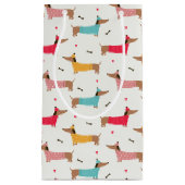 Petit Sac Cadeau Dachshunds en Sweaters Motif de vacances (Devant)