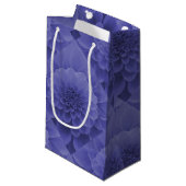 Petit Sac Cadeau Dahlia bleu (Devant Angle)