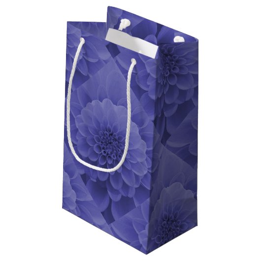 Petit Sac Cadeau Dahlia bleu (Dos Angle)