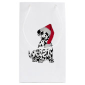 Petit Sac Cadeau Dalmatie de Noël (Dos)
