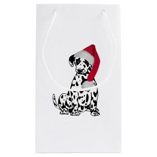 Petit Sac Cadeau Dalmatie de Noël (Dos)