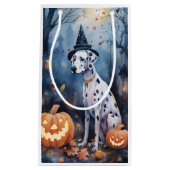 Petit Sac Cadeau Dalmation d'Halloween avec effroi Citrouille (Devant)
