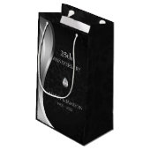 Petit Sac Cadeau Damas Noires Et Éperon D'Argent (Dos Angle)