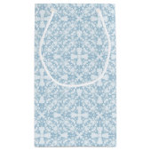 Petit Sac Cadeau Damassé bleu-clair (Dos)