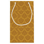 Petit Sac Cadeau Damassé d'or de luxe (Dos)