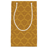 Petit Sac Cadeau Damassé d'or de luxe (Devant)
