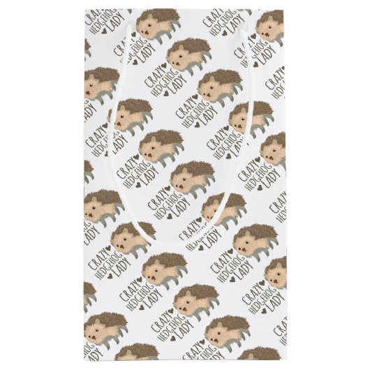 Petit Sac Cadeau dame folle de hérisson (Dos)