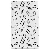 Petit Sac Cadeau Dancing Music Notes Motif et monogramme (Dos)