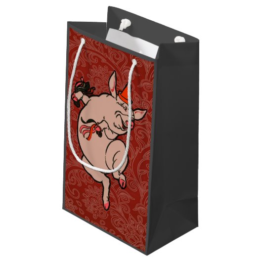Petit Sac Cadeau Dancing Pig Antique Cute Danseuse (Dos Angle)