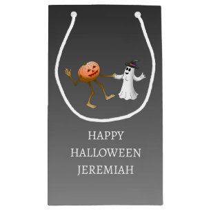 Petit Sac Cadeau Danser Halloween Citrouille et fantôme